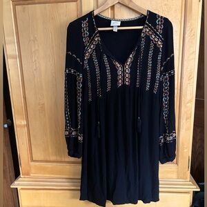 Medium Knox Rose embroidered long sleeve dress